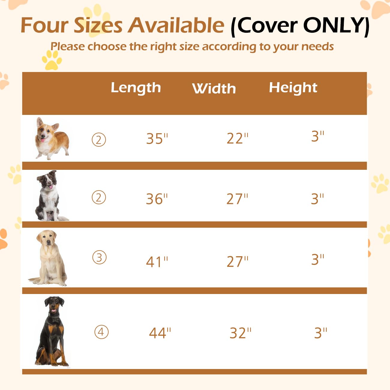 Tivray dog bed cover non-slip bottom keeps the bed in place during rest