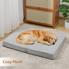 Tivray dog bed cover zipper close-up shows 3-sided zip for easy changes