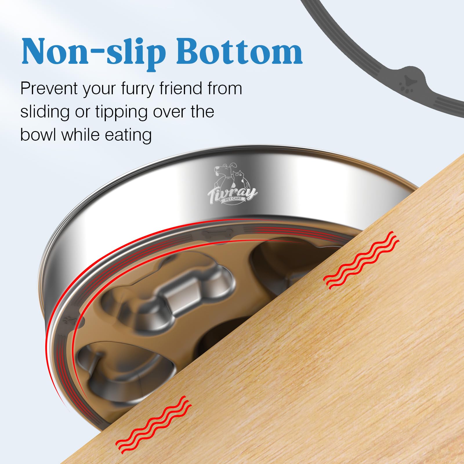 Tivray double sided use reveals slow feeder and partition plate