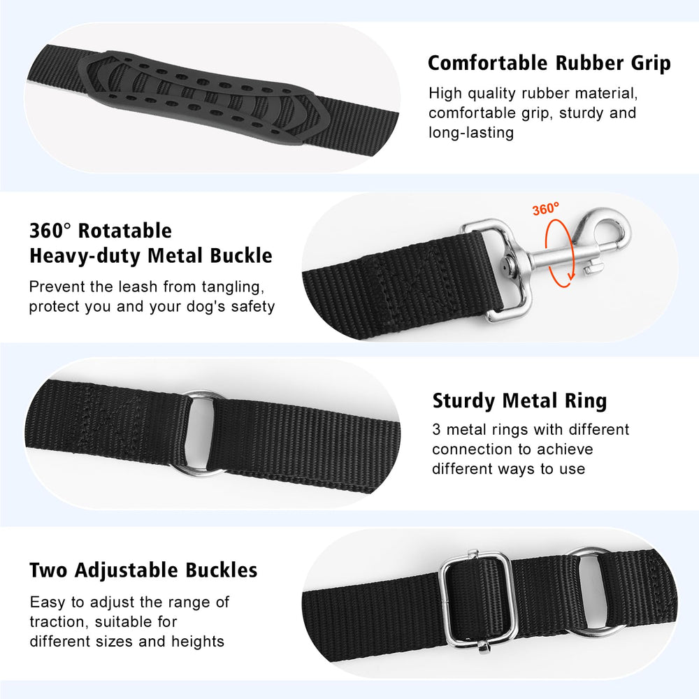 Tivray hands-free leash anti-tangling design minimizes rope twists during outings