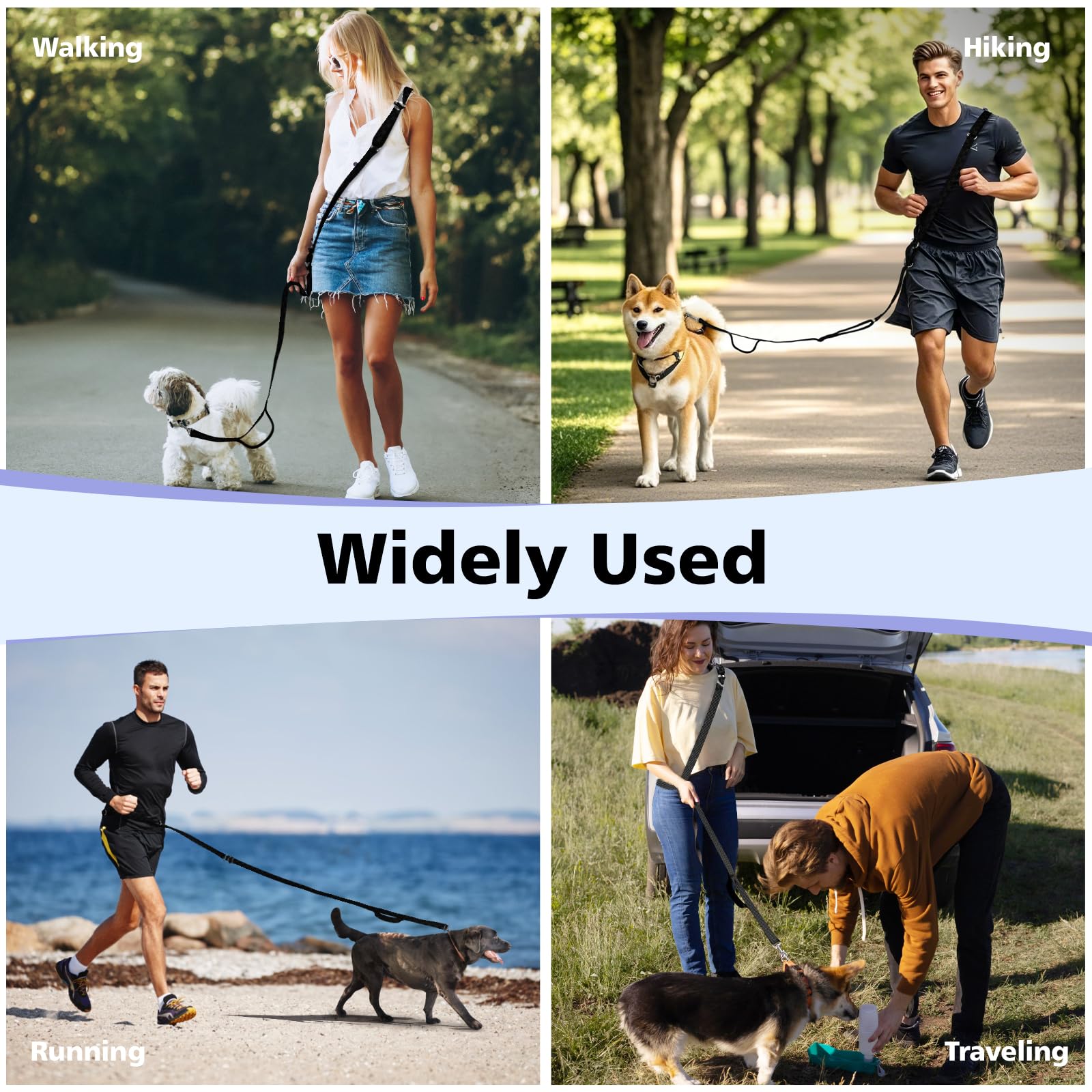 Tivray hands-free leash features geometric print for stylish everyday dog walking