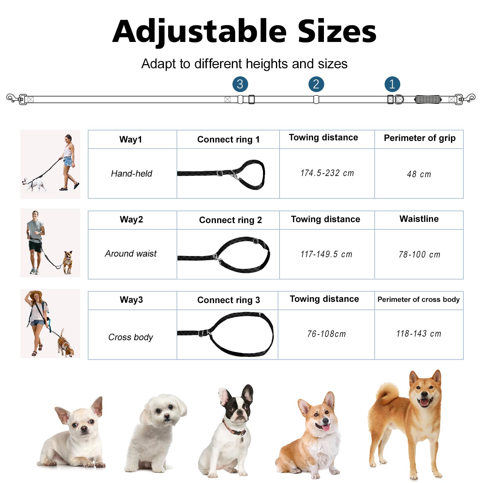 Tivray hands-free leash sponge handle provides a comfortable grip during longer walks