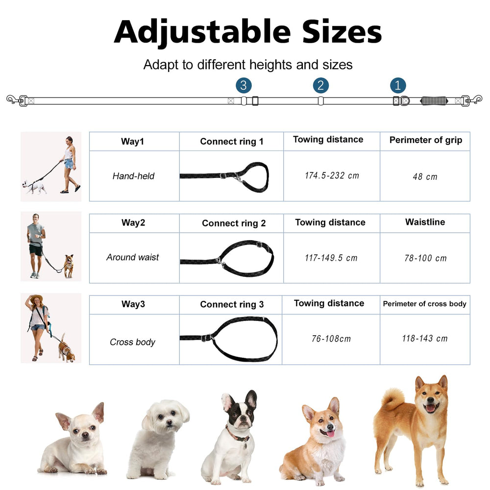 Tivray hands-free leash sponge handle provides a comfortable grip during longer walks