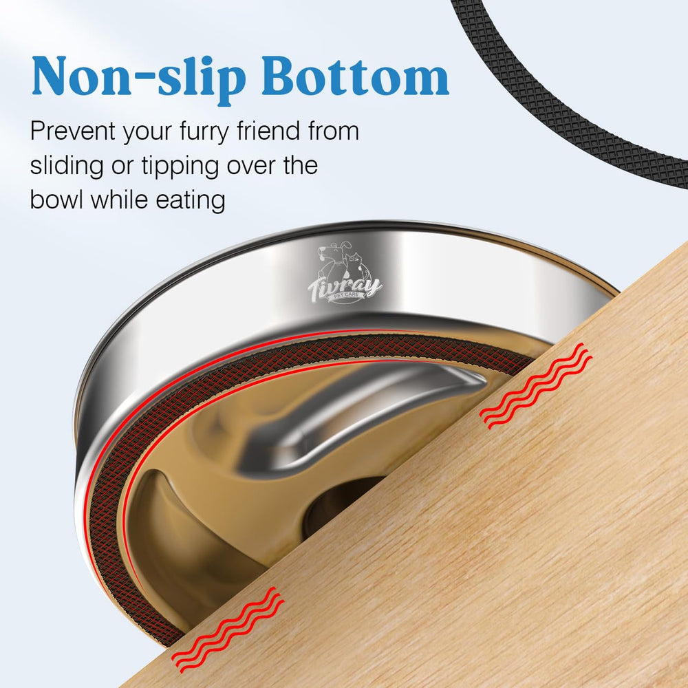 Tivray large-capacity 3.8-cup bowl fits a full dry-food portion.