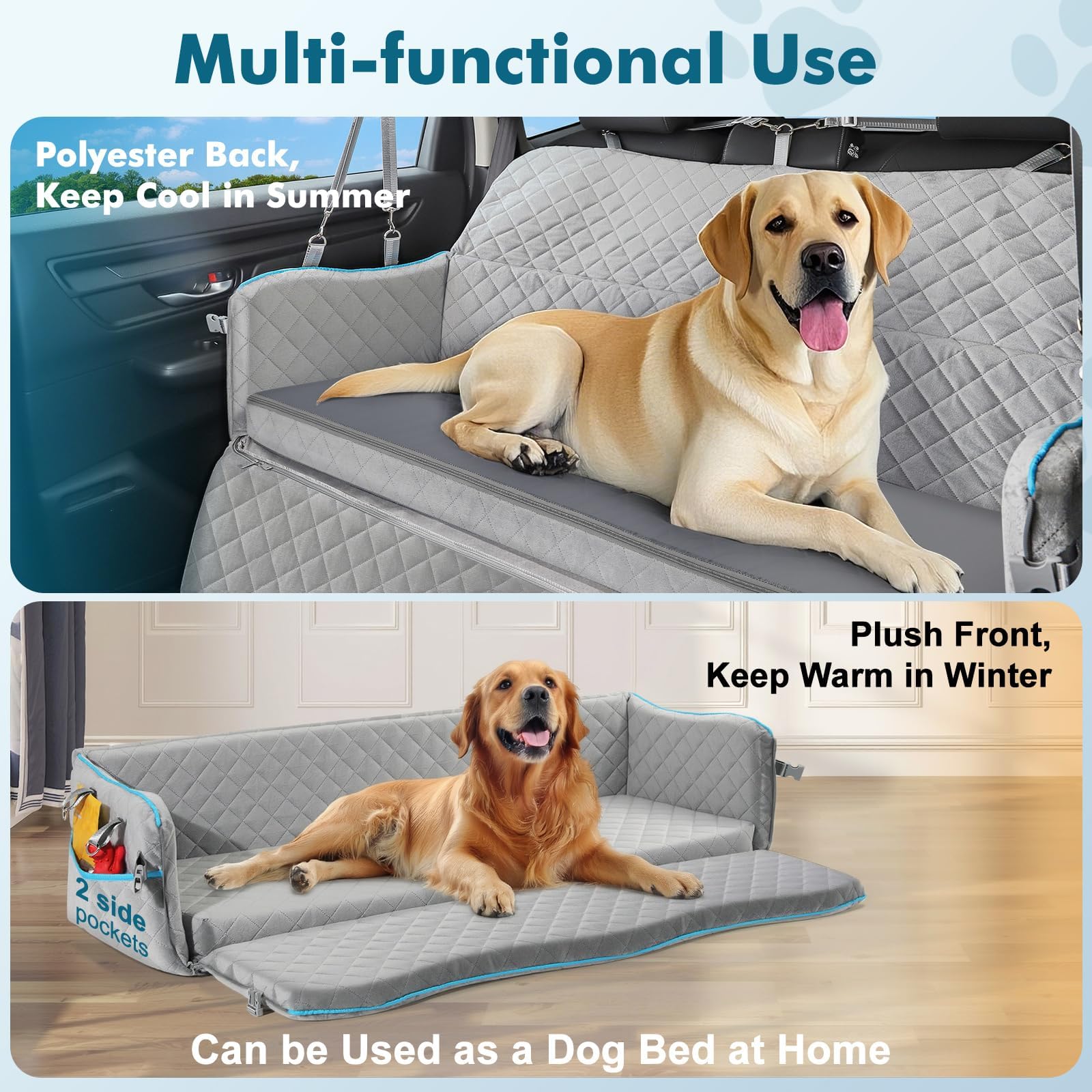 Tivray front flap extended for versatile home and travel comfort.