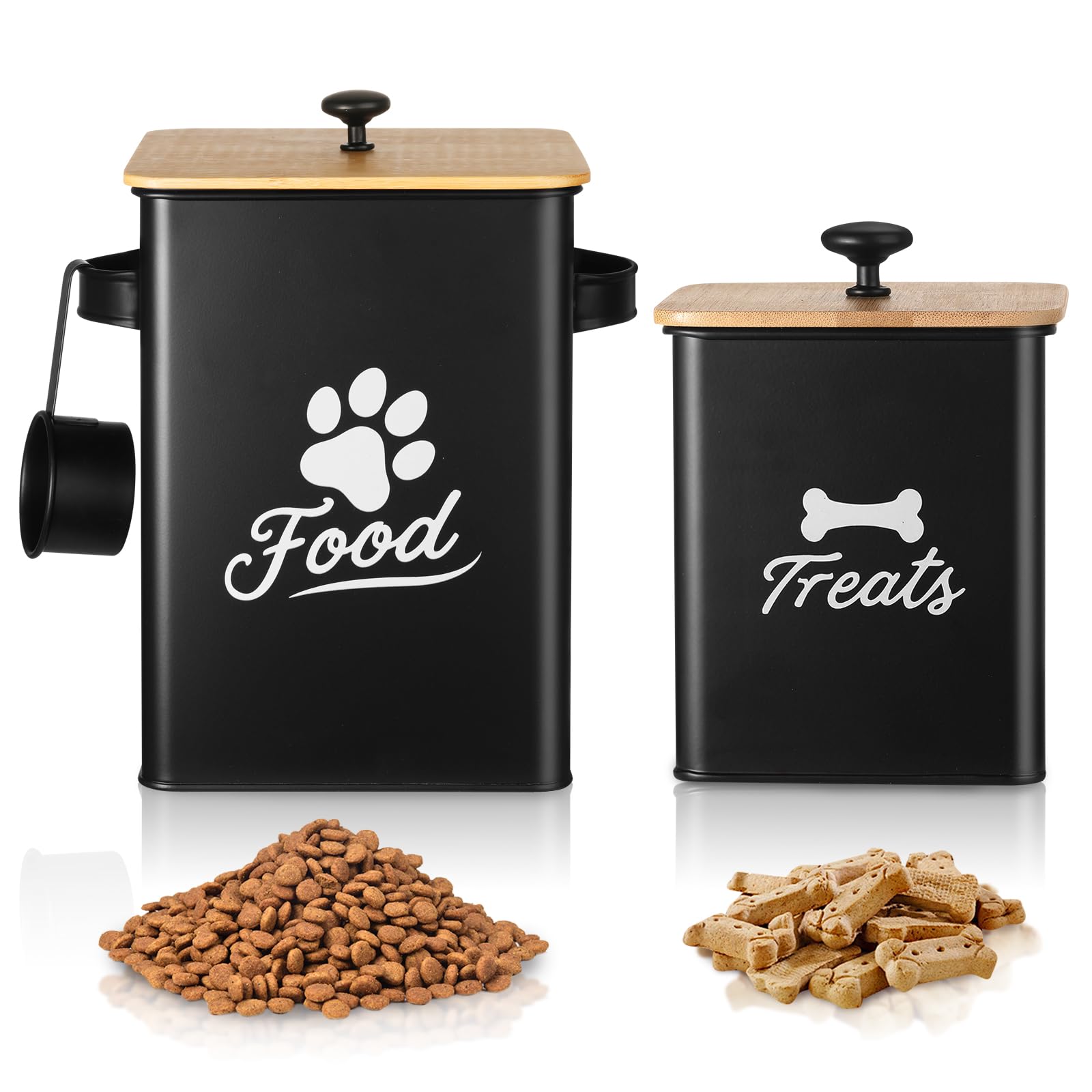 Tivray large dog treat container with two-pack storage keeps treats fresh on the counter.