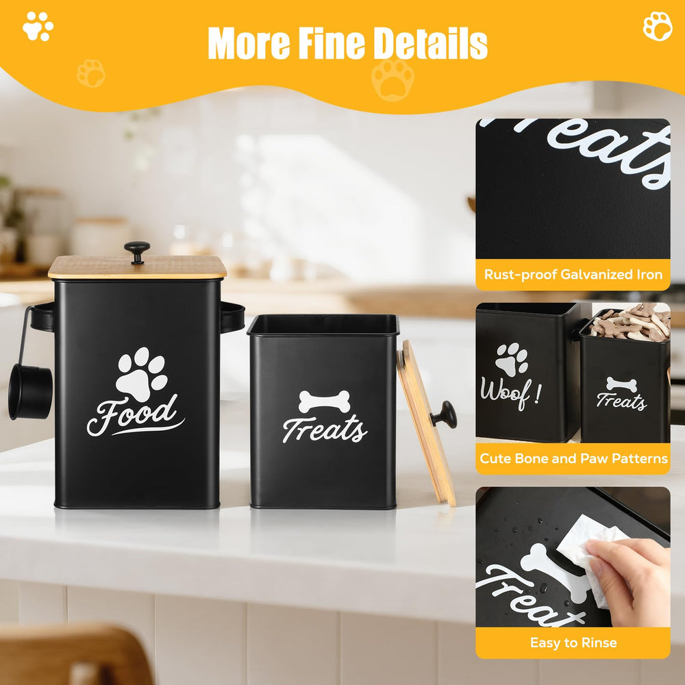 Tivray metal spoon hangs on the side for easy portions.