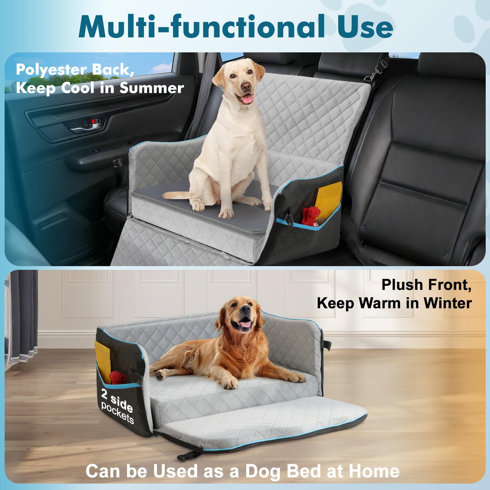 Tivray non-slip bottom demonstrates stable placement on car floors.