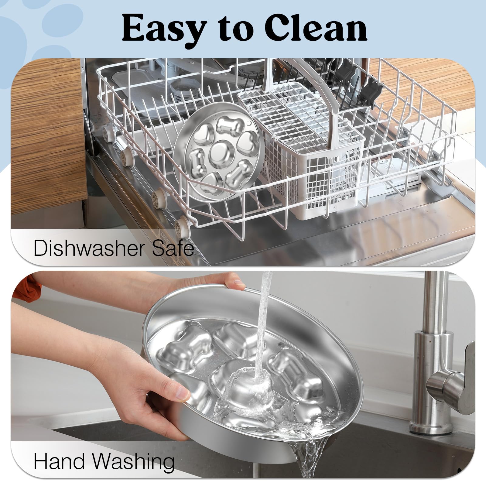 Tivray slow feeder bowl 304 stainless steel resists rust