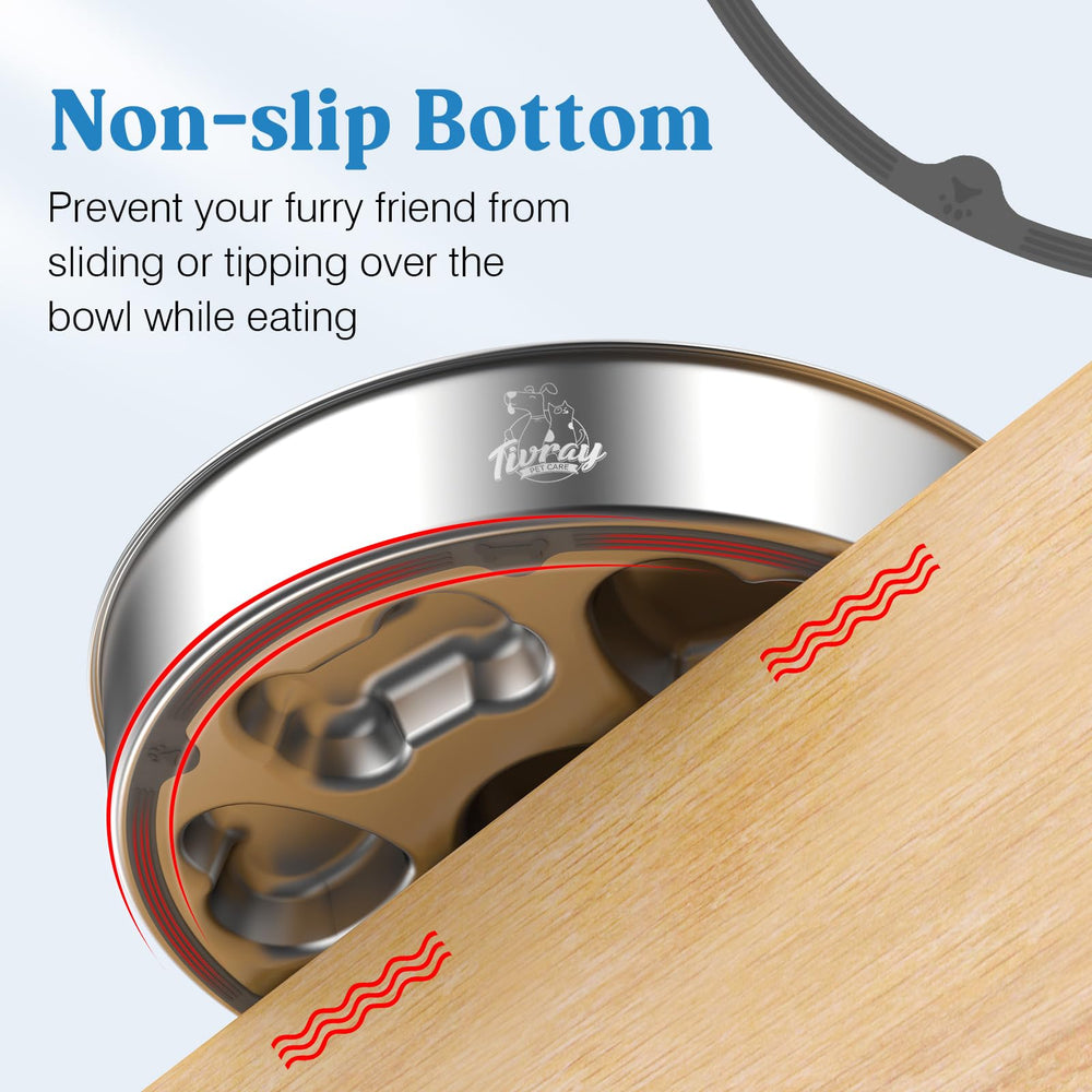 Tivray slow feeder bowl dishwasher-safe for easy cleaning