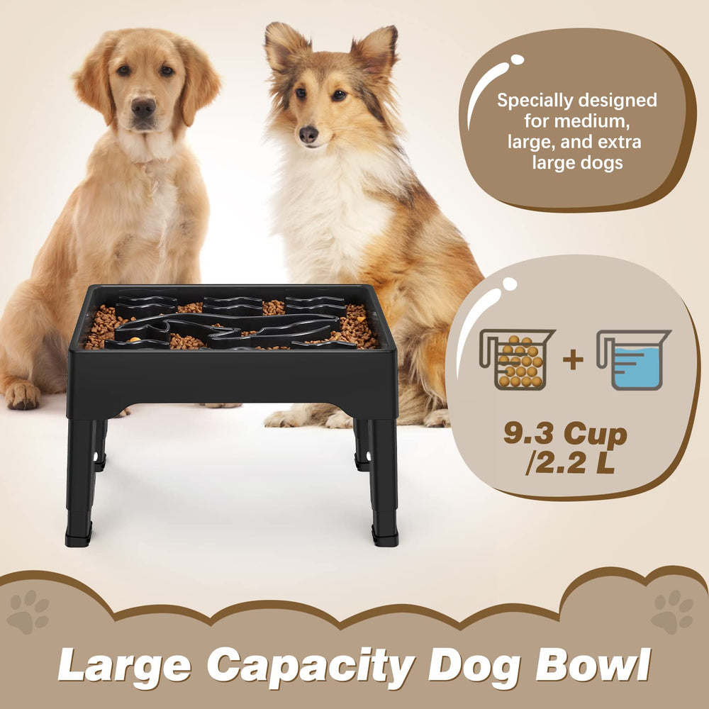 Tivray slow feeder easy assembly lets you set heights quickly.