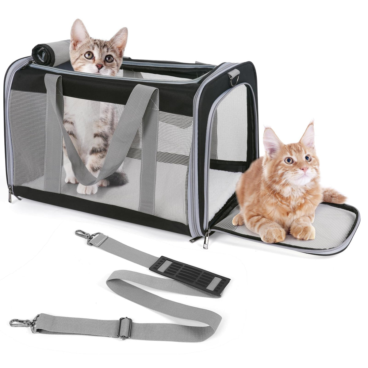 TIYOLAT cat carrier top ventilation for comfortable travel.