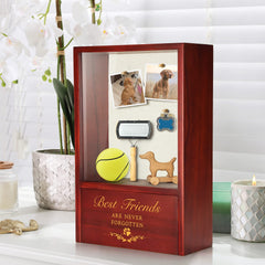 TJ.MOREE dog urn display frame holds memorabilia for keepsake moments