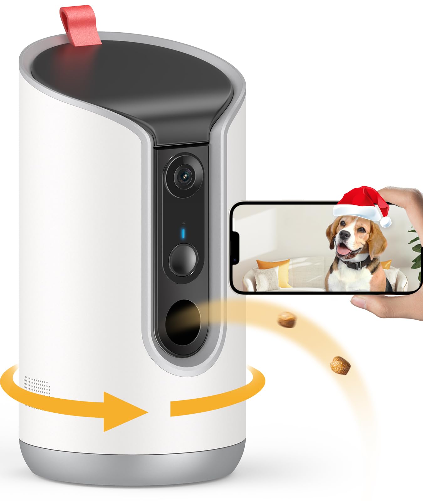 TKENPRO 2K pet camera wide view for clear indoor monitoring.
