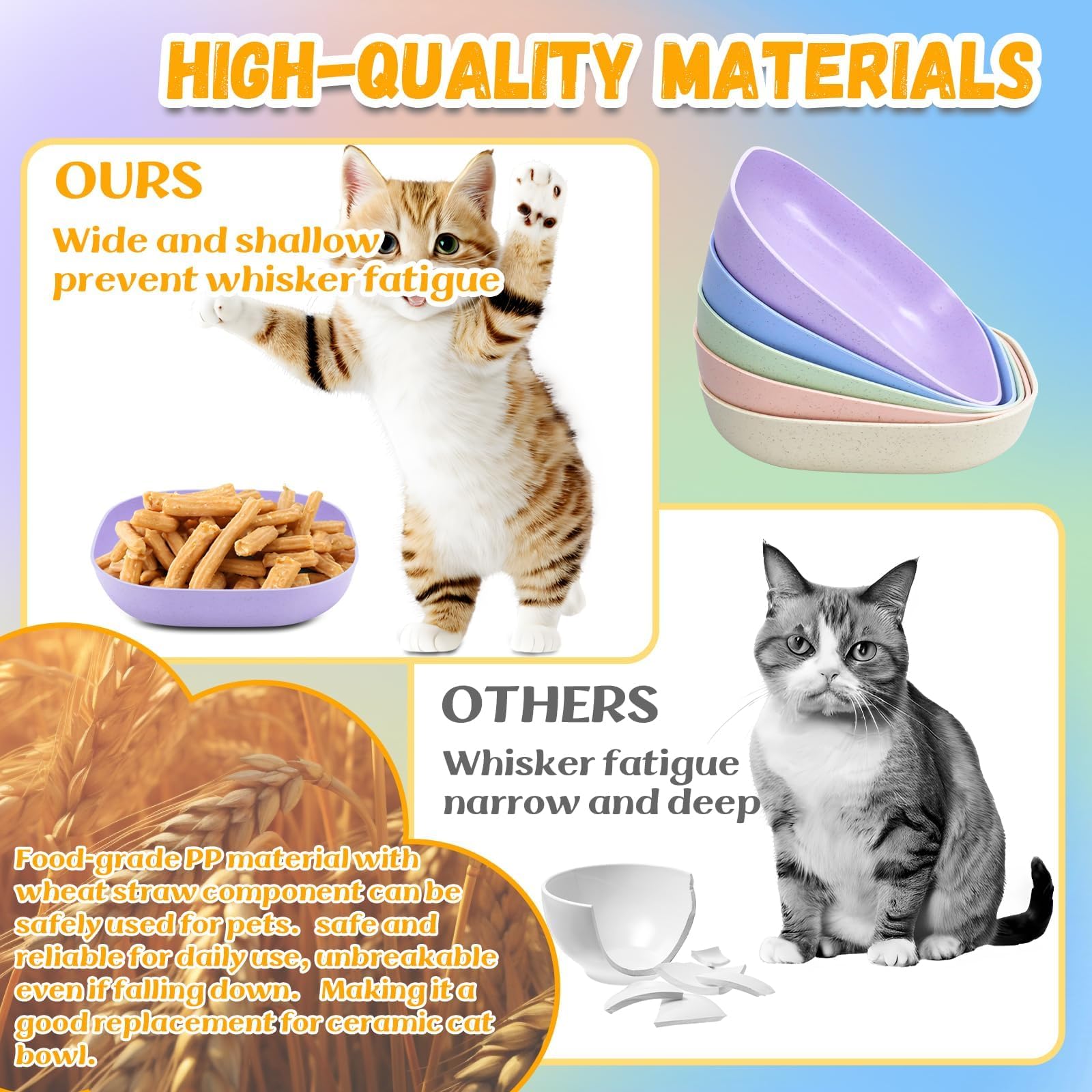 TKOnline plastic bowls work with dry and wet foods for small pets.