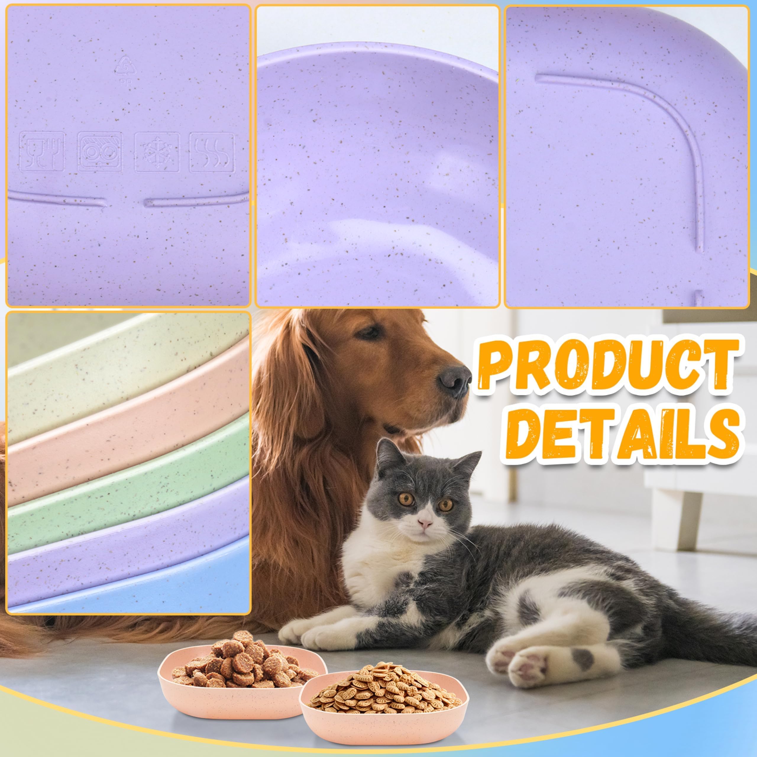 TKOnline bowls use wheat straw material for durable, eco-friendly pet dining.
