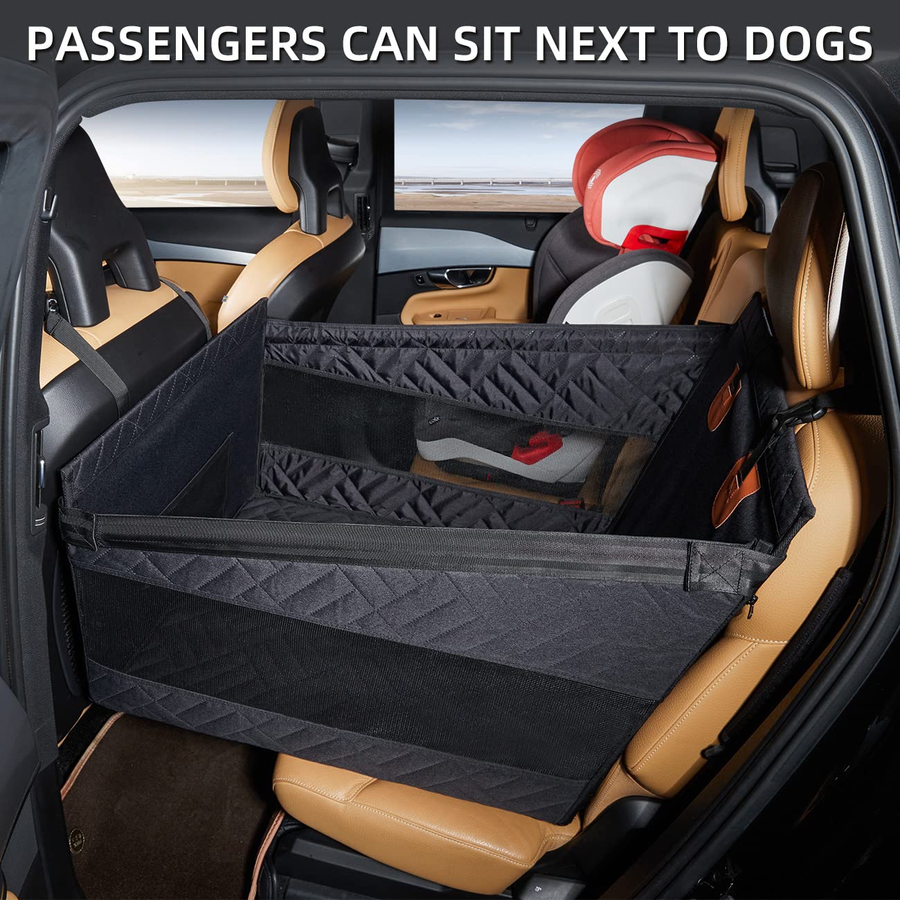 TKYZ dog car hammock non-slip fabric keeps rides secure and comfortable