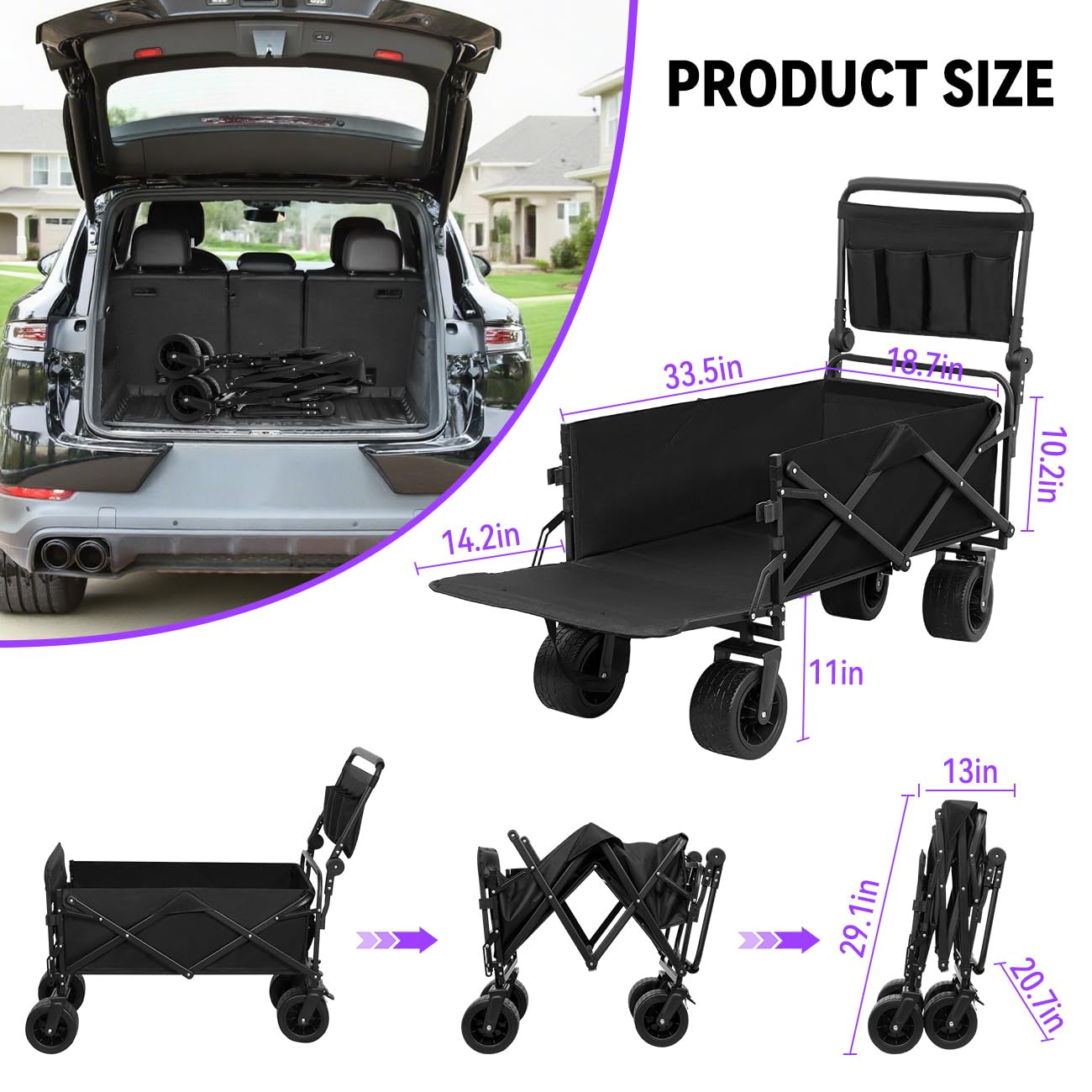 TKYZ car-trunk fit for easy car storage.