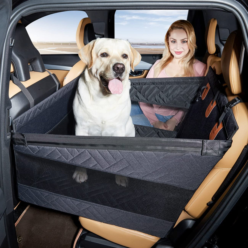 TKYZ large dog car seat back view—extended space for relaxed road trips.