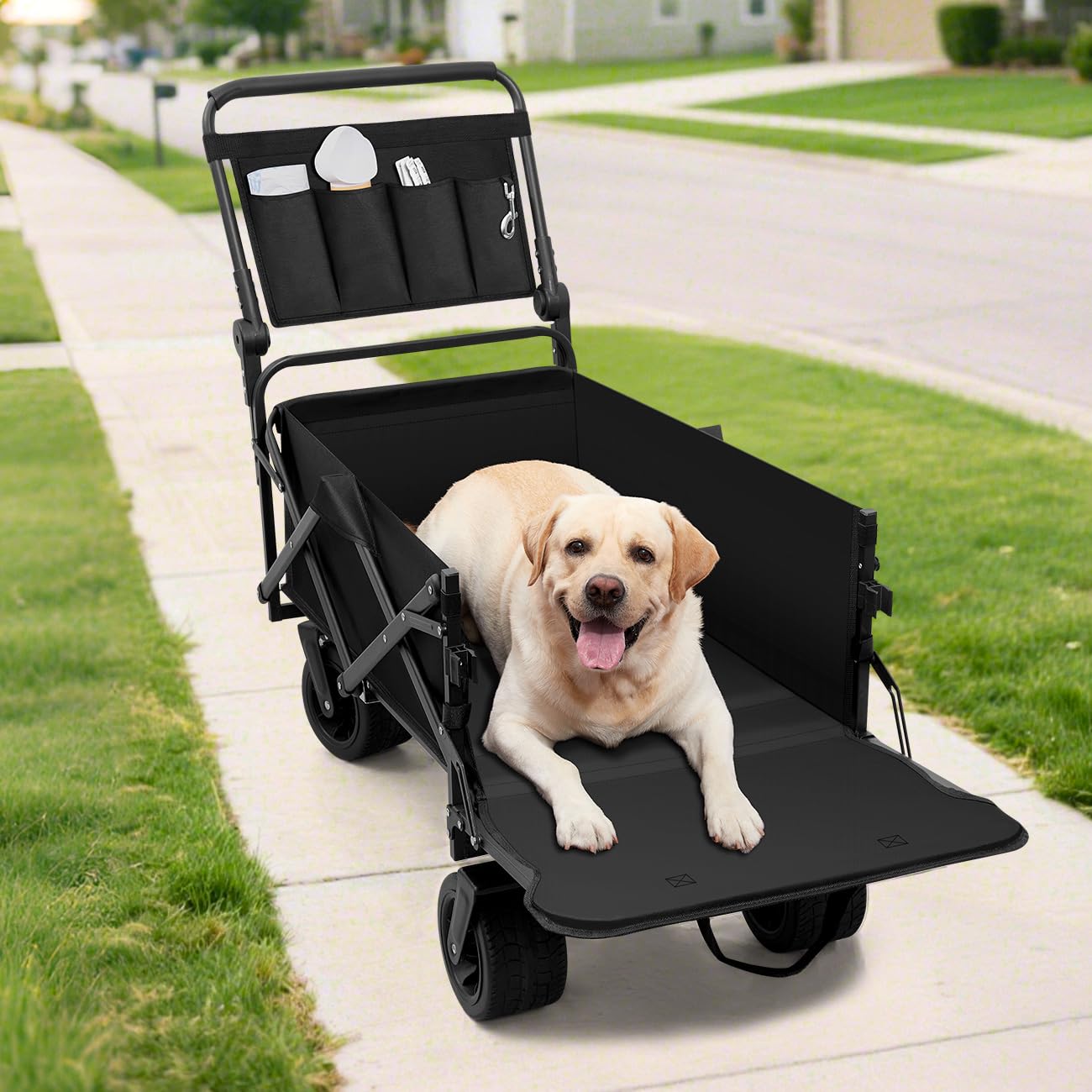 TKYZ large dog stroller cart in use offering easy, joint-friendly walks.