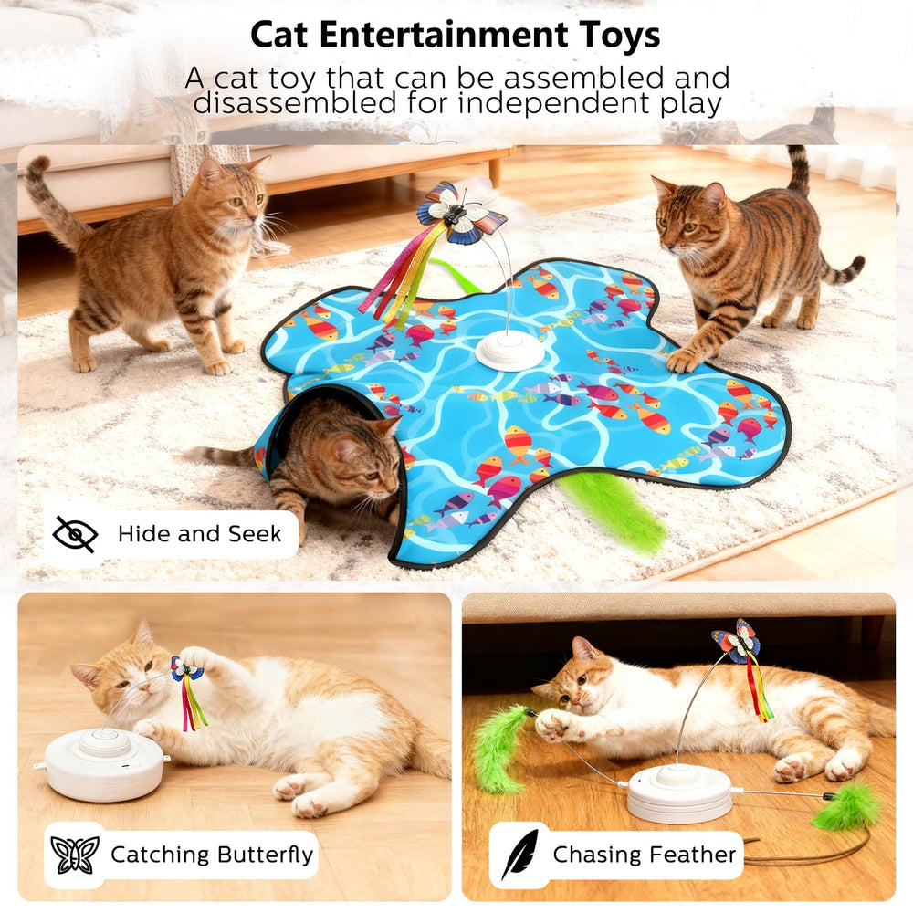 Tlaijiang usb-recharge cat toy charges quickly for extended interactive playtime