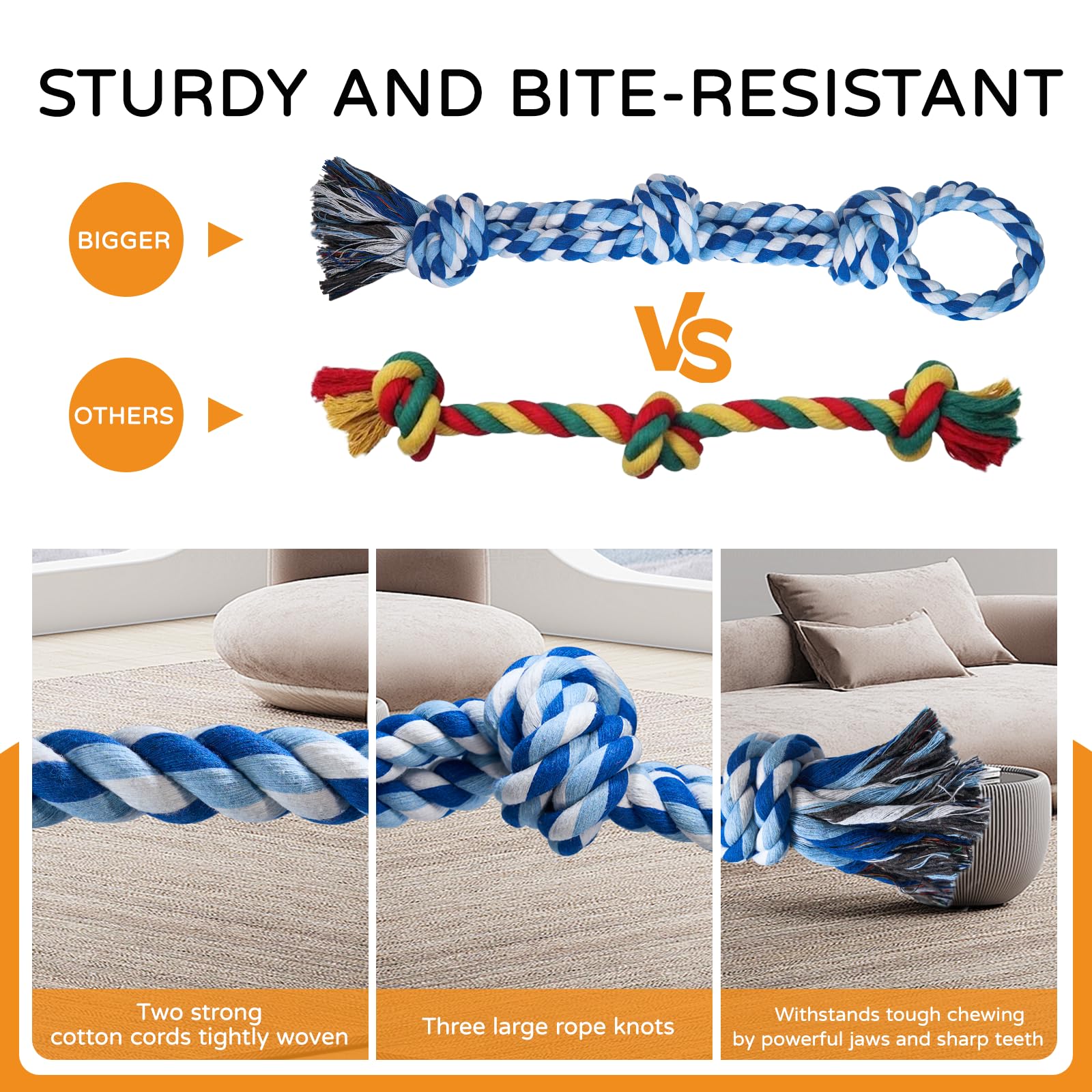 TLAZZ two-pack rope toys make gift-ready boredom-busting play