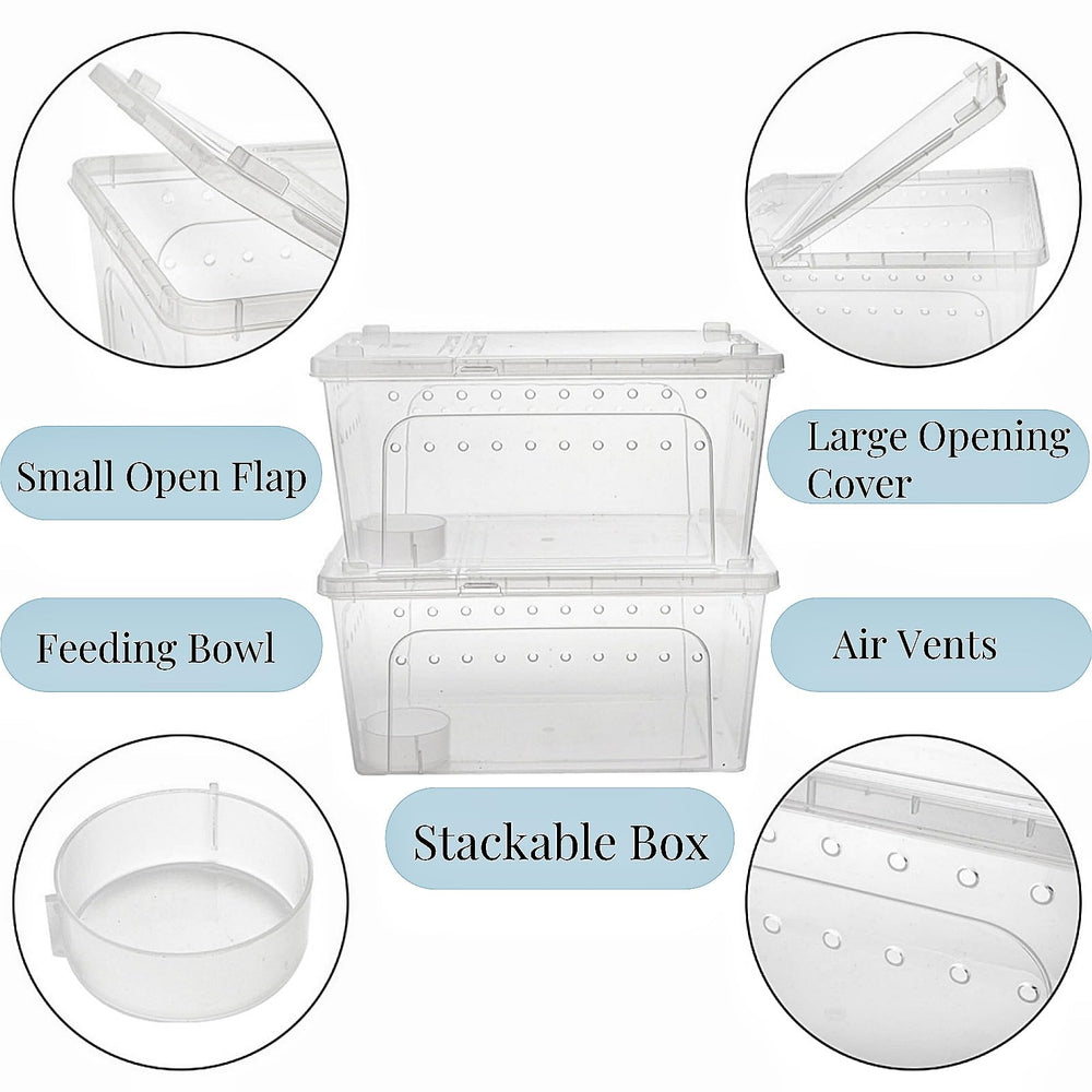 Tlence reptile enclosure ventilation holes promote airflow for a breathable habitat