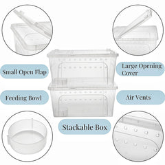 Tlence reptile enclosure ventilation holes promote airflow for a breathable habitat