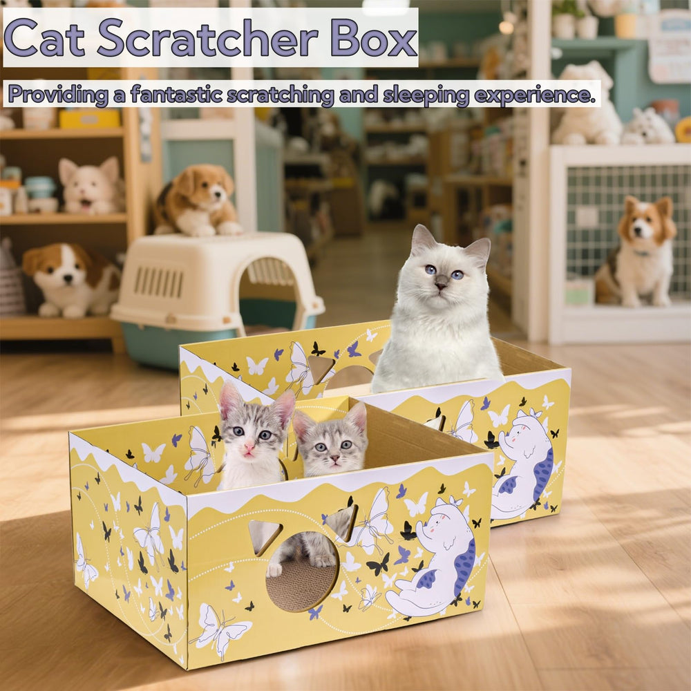 Tlence cute pattern design enhances living space while providing satisfying scratching surfaces.