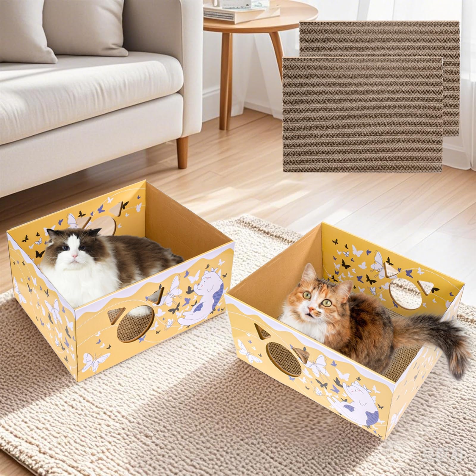 Tlence gift-ready cat scratcher pack emphasizes thoughtful present for cat lovers and households.