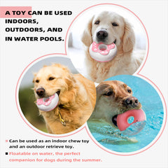 TLKNG donut dog toy for aggressive chewers, durable design withstands tough chews.