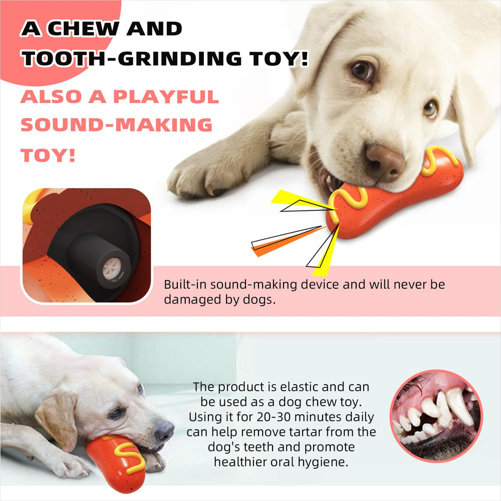 TLKNG hotdog toy close-up reveals non-toxic food-grade TPR material.