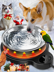TLXLT heated water bowl 50oz outdoor pets keeps water available in winter.