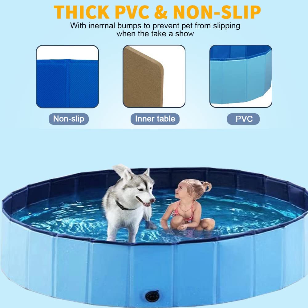 TMbsfatn dog pool bathing-feature emphasizes convenient bath time.