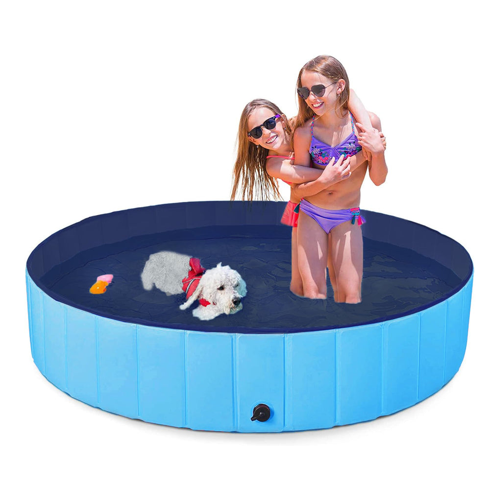 TMbsfatn dog pool foldable design enables quick setup for easy outdoor fun.
