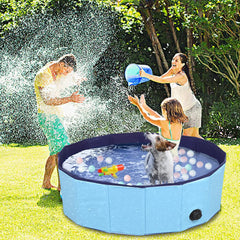 TMbsfatn dog pool PVC material offers durable, waterproof containment.
