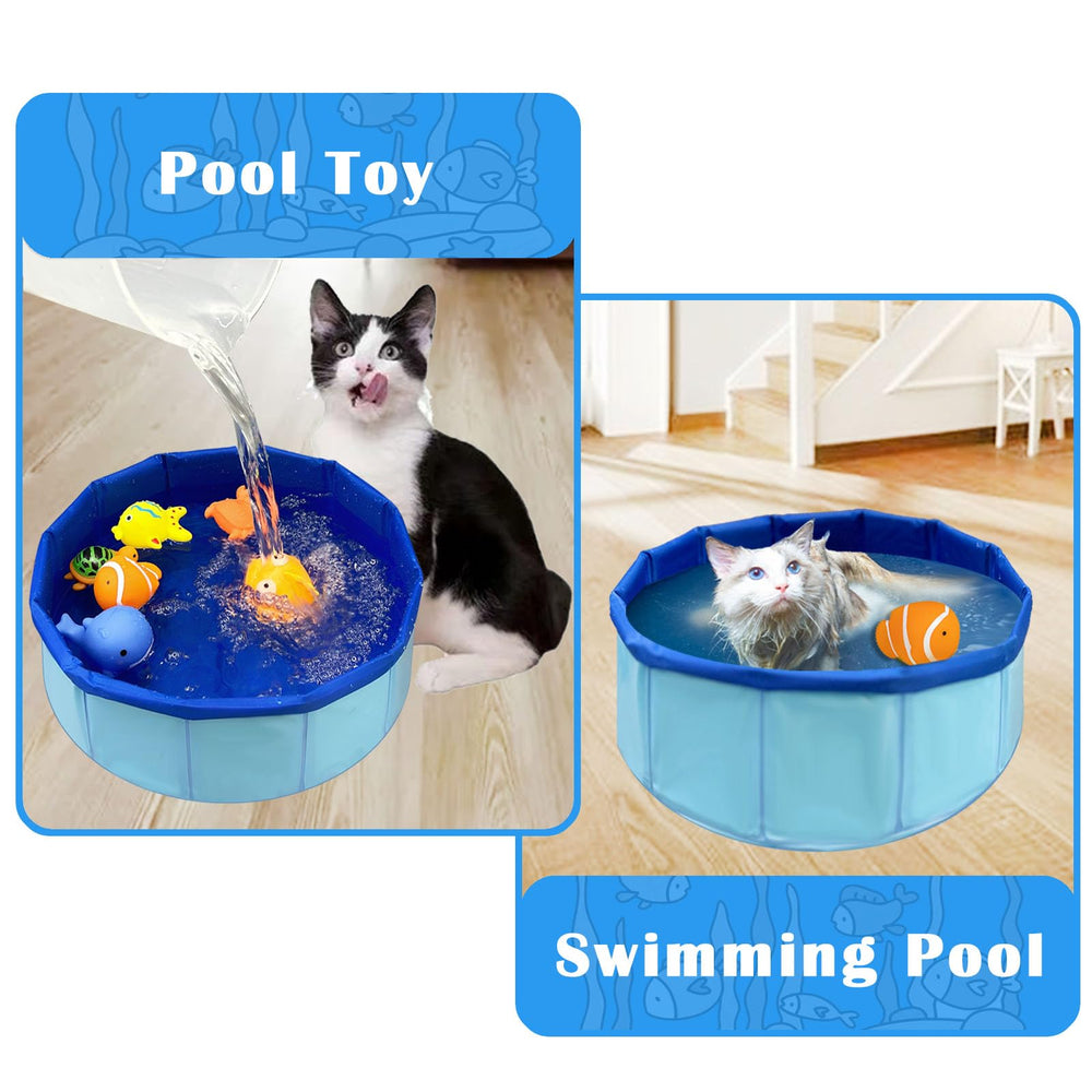 TMLDOT Portable Cat Pool Toy PVC design emphasizes durability for indoor and outdoor use