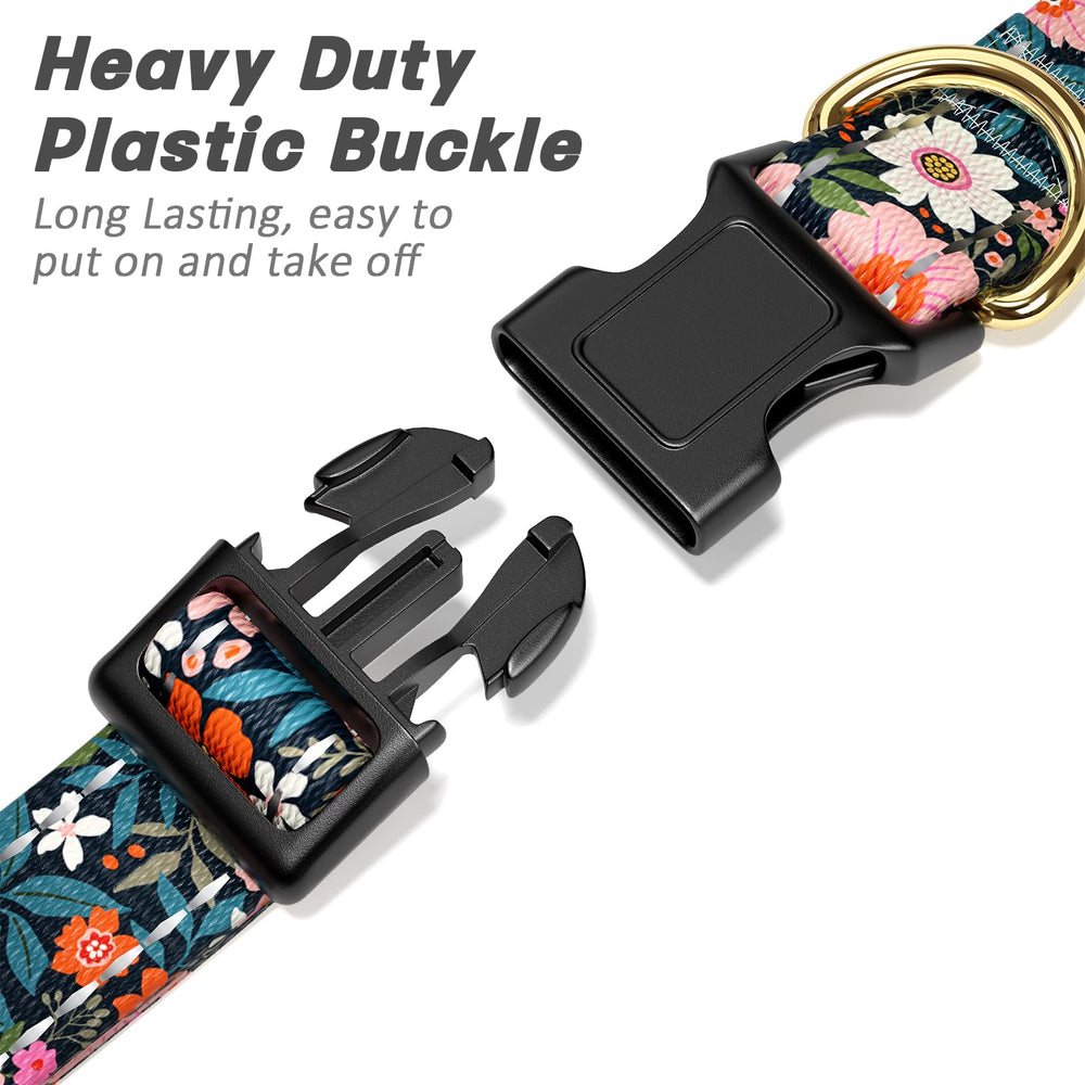 TMOODEL quick-release buckle collar for easy on-off.
