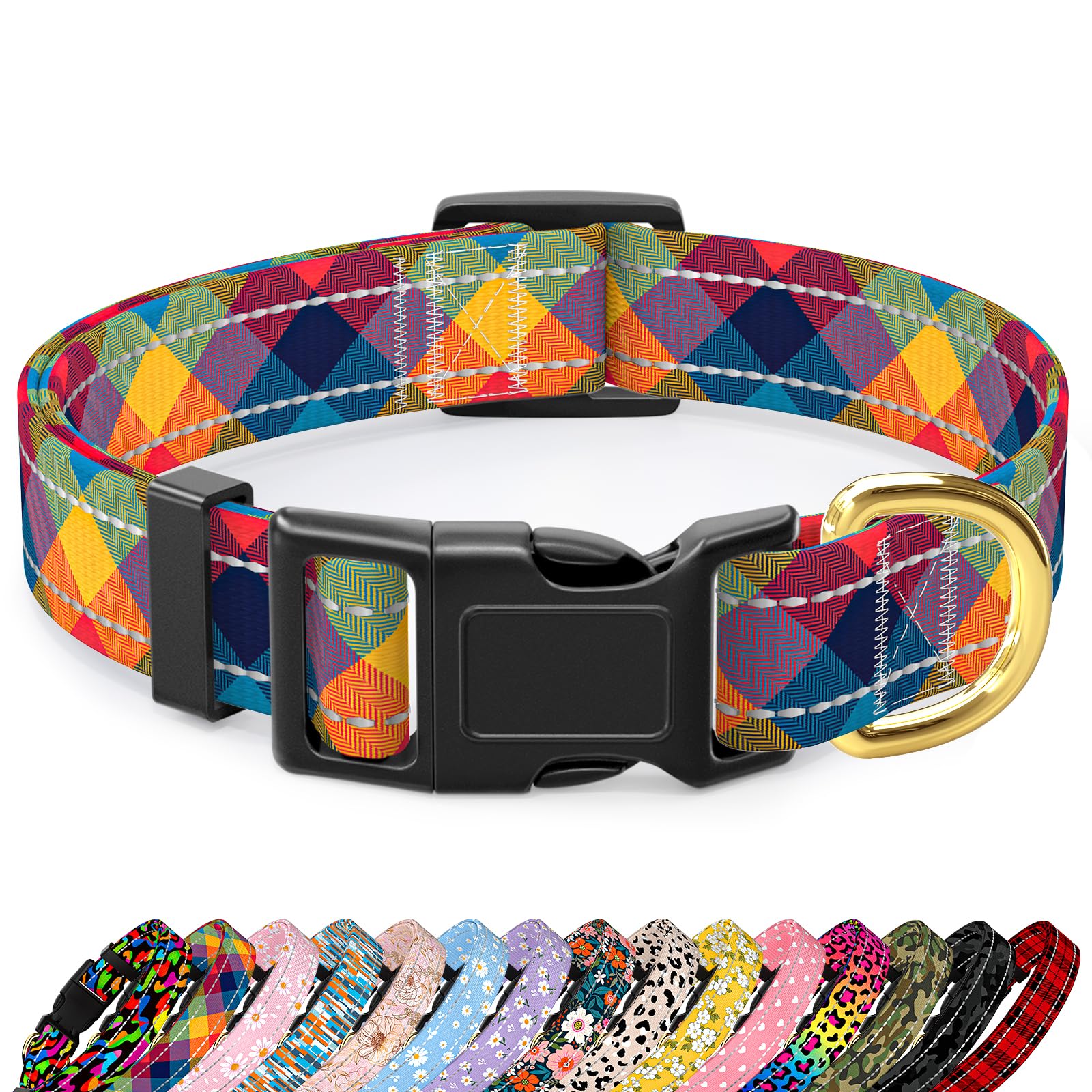 TMOODEL reflective dog collar for night visibility during evening walks