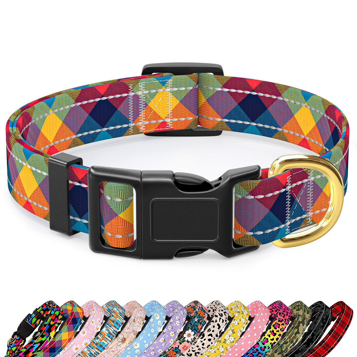 TMOODEL reflective dog collar for night visibility during evening walks