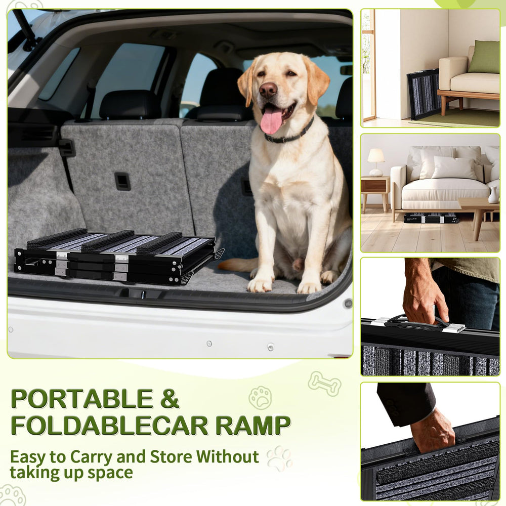TNELTUEB dog ramp on bed or couch helps pets reach furniture safely.