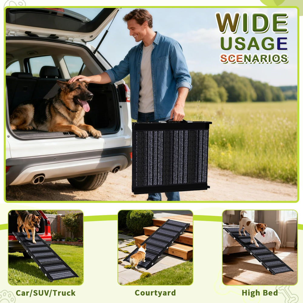 TNELTUEB dog ramp hinge system demonstrates stable modular assembly.