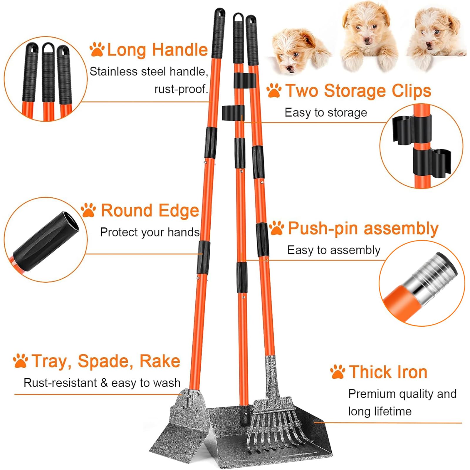 TNELTUEB detachable 3-section handle saves space for storage and transport.