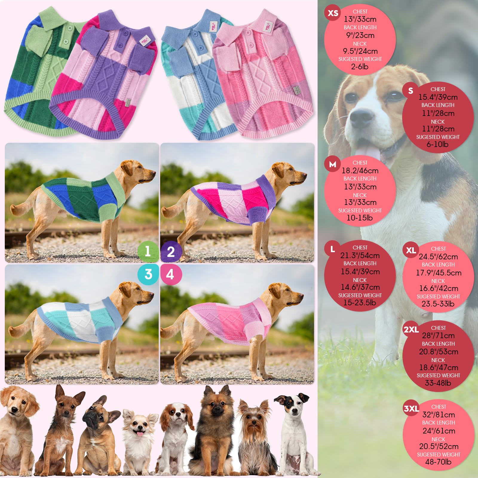 To A Turn pink group sweater photo, suitable for holidays and daily wear.