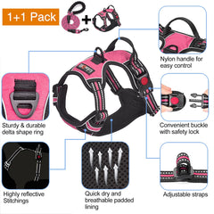 tobeDRI Adjustable harness neck and chest straps fit growing dogs securely.