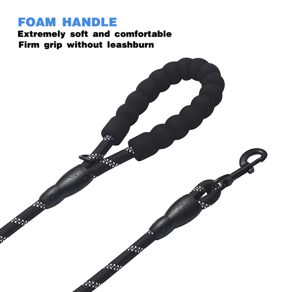 tobeDRI dual leash with shock-absorbing bungee cushions quick pulls for calmer dogs