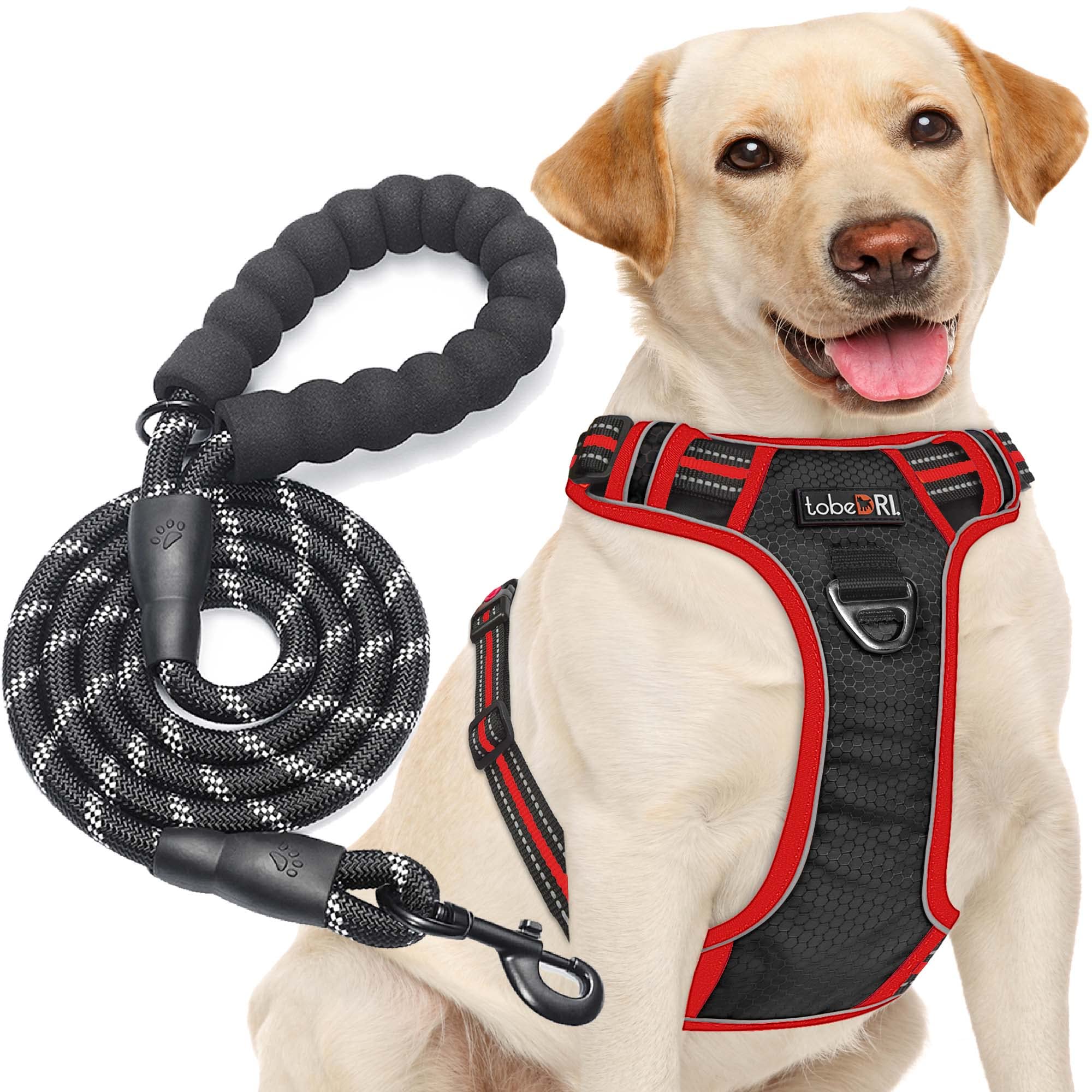 tobedri No Pull Harness front rings reduce pulling for a safer, more relaxed walk
