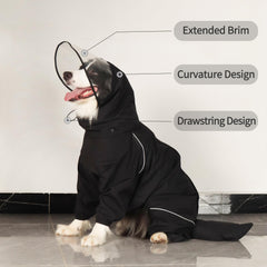 TOBOSS dog raincoat detachable hood usage for heavy rain and visibility.