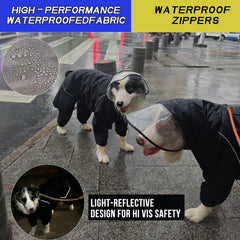 TOBOSS dog raincoat full-leg coverage prevents mud splash