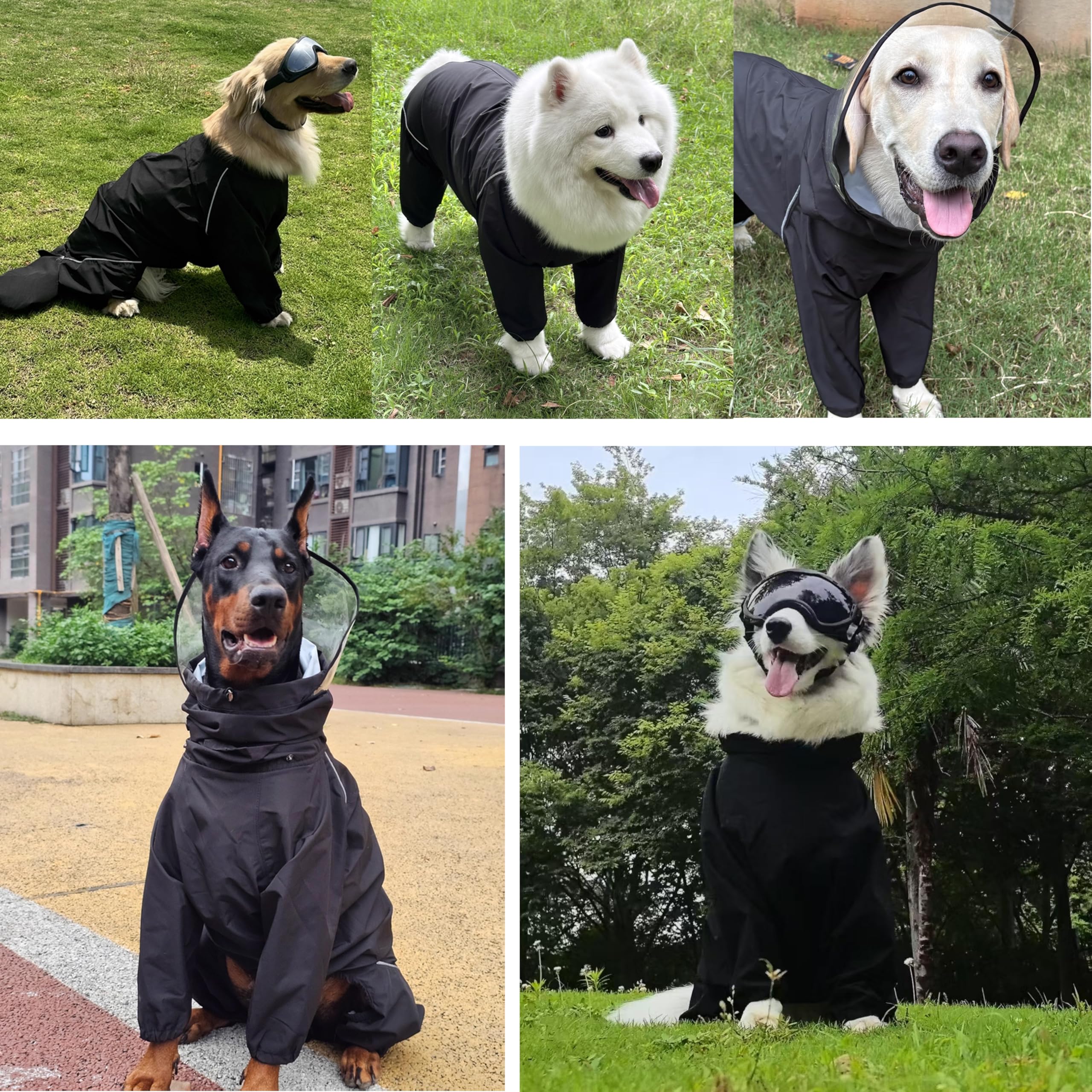 TOBOSS dog raincoat leg sleeves close-up protects dry legs during walks.
